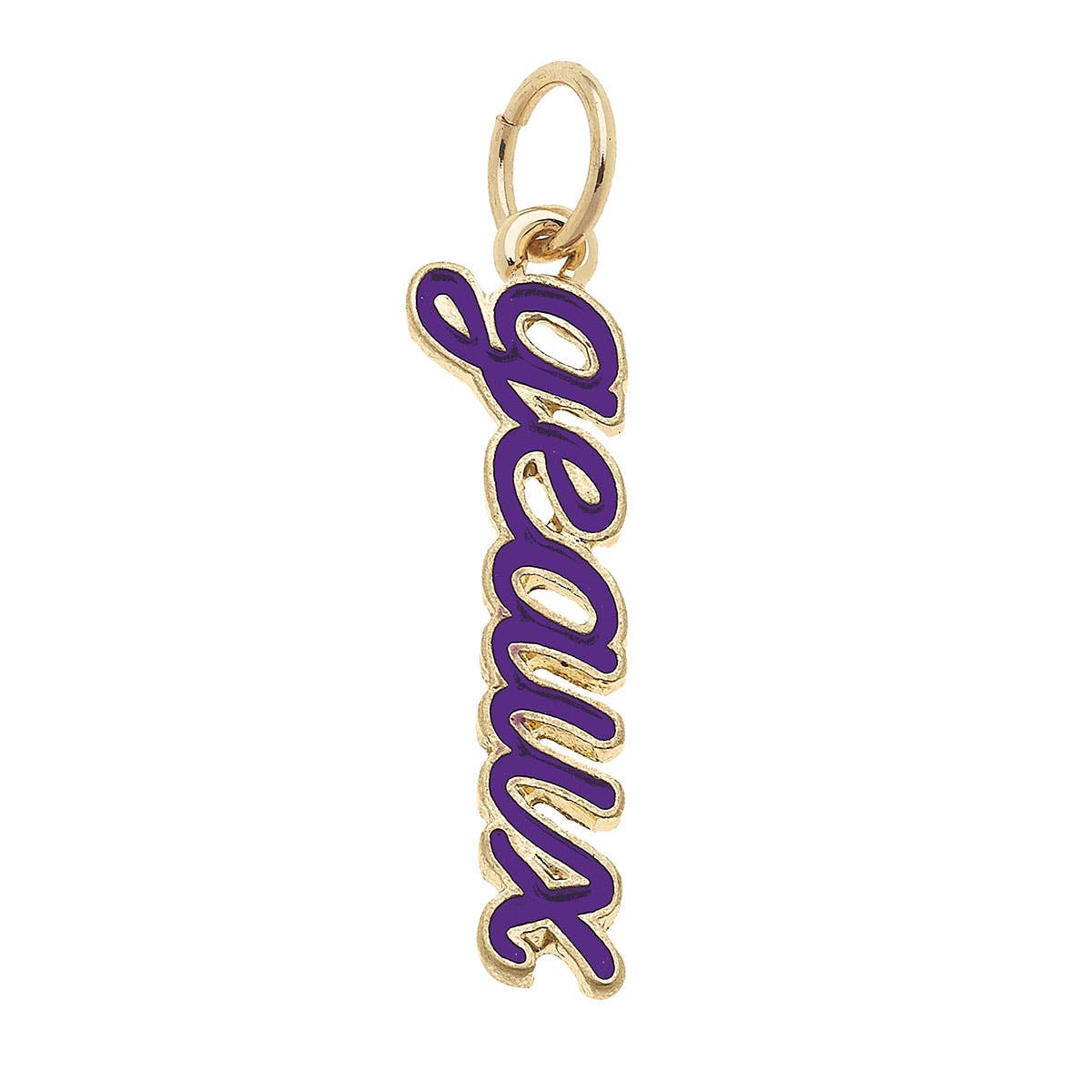 LSU Tigers Enamel Script Charm
