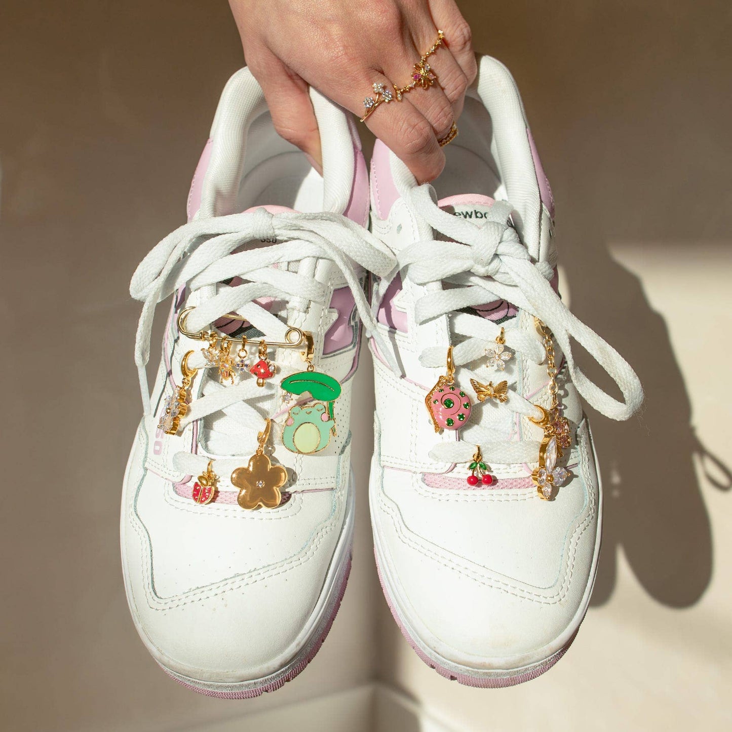 Flower Bag Charm: Gold