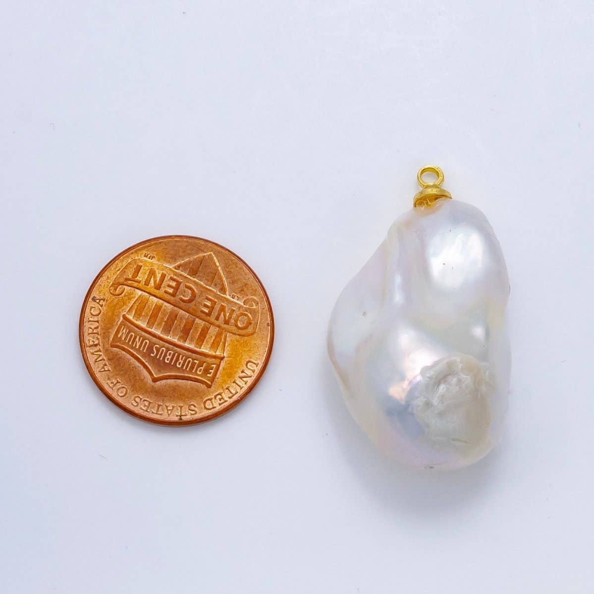 30mm White Baroque Freshwater Pearl