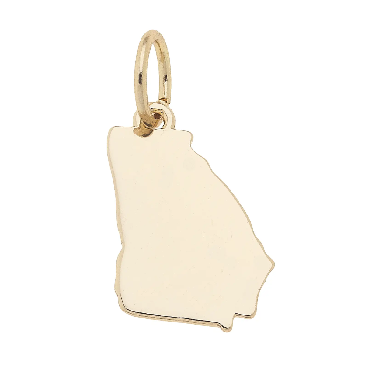 Georgia Shaped State Charm in Shiny Gold