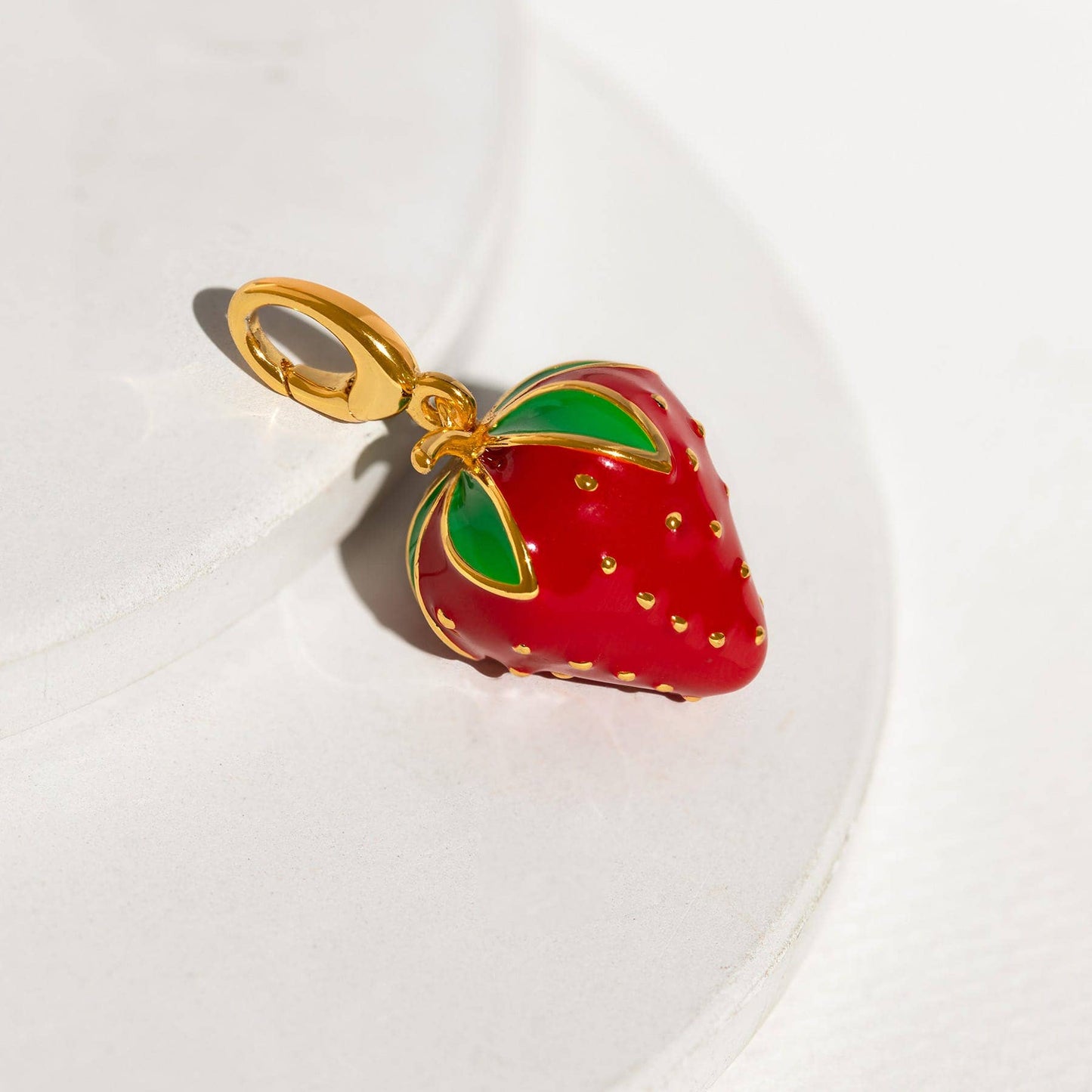 Strawberry Bag Charm: Gold