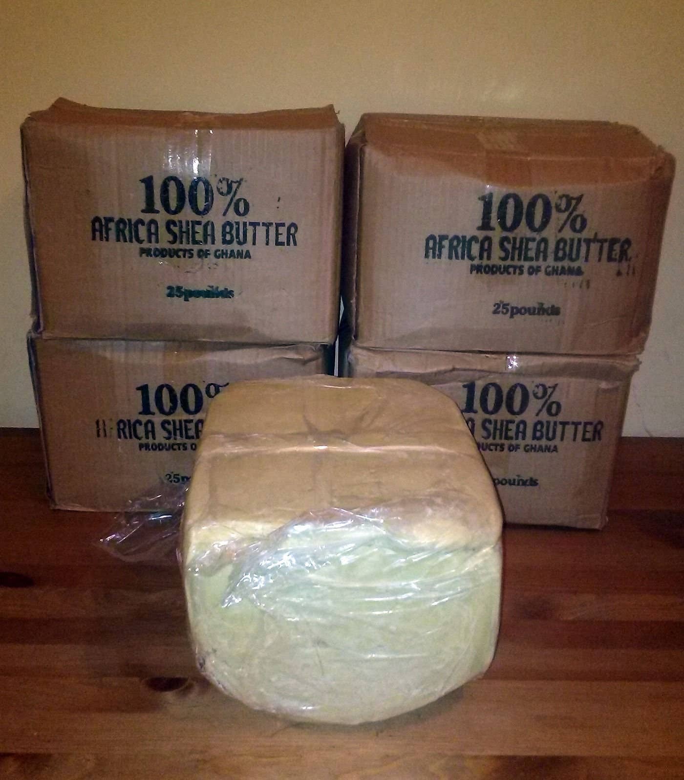 Raw African Shea Butter Unrefined Organic White/ivory 100% P: 50 Lbs.