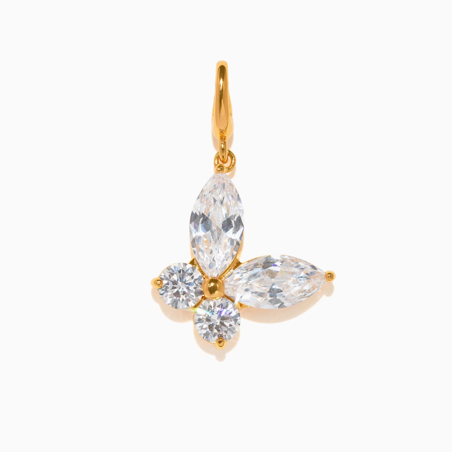 Butterfly Gem Bag Charm: Gold