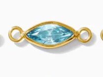 March Birthstone Connector 3mm