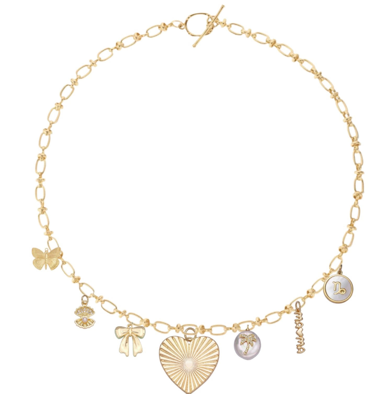 Oval Link Charm Necklace