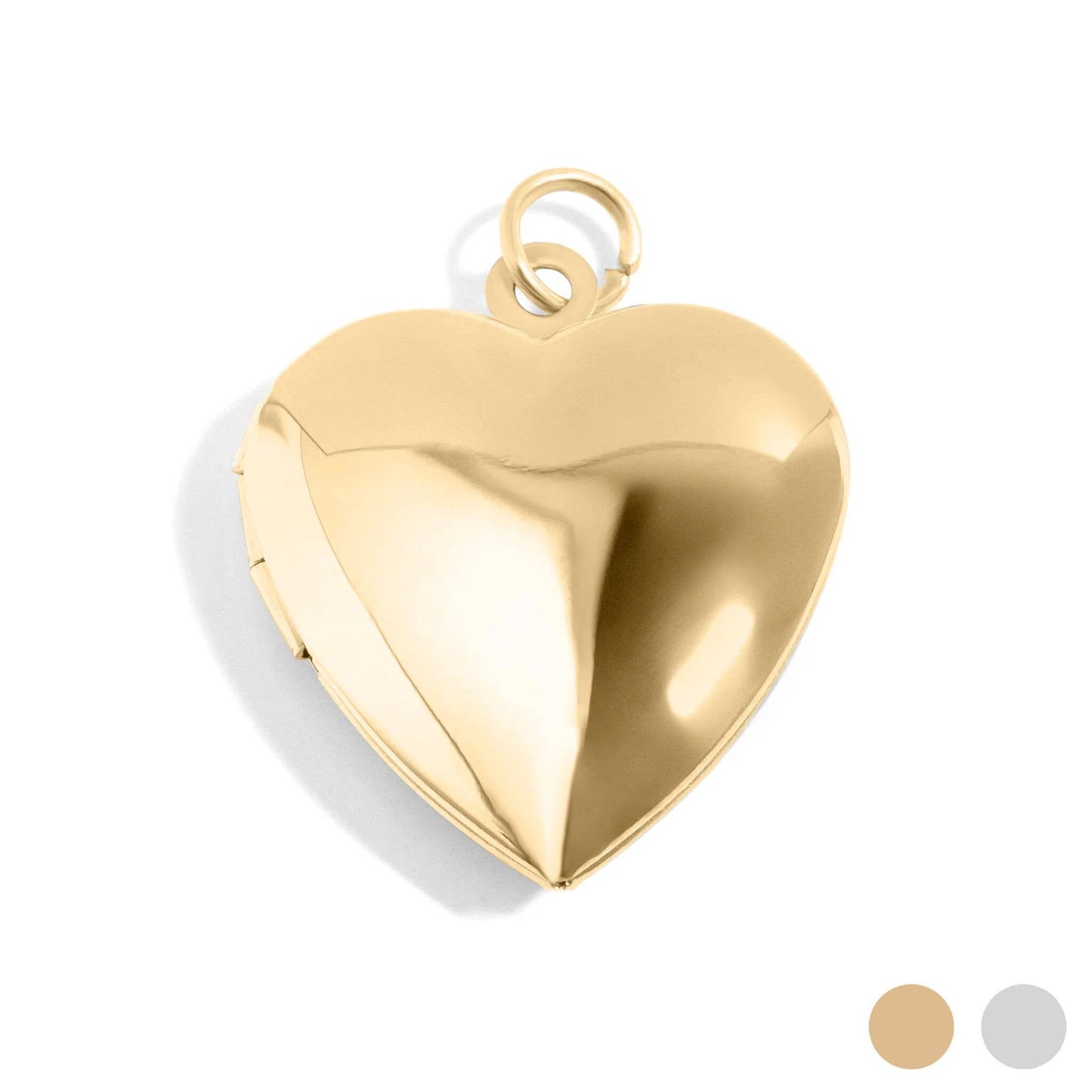 18K Gold PVD Stainless Steel Heart Locket / PDL0239: Stainless