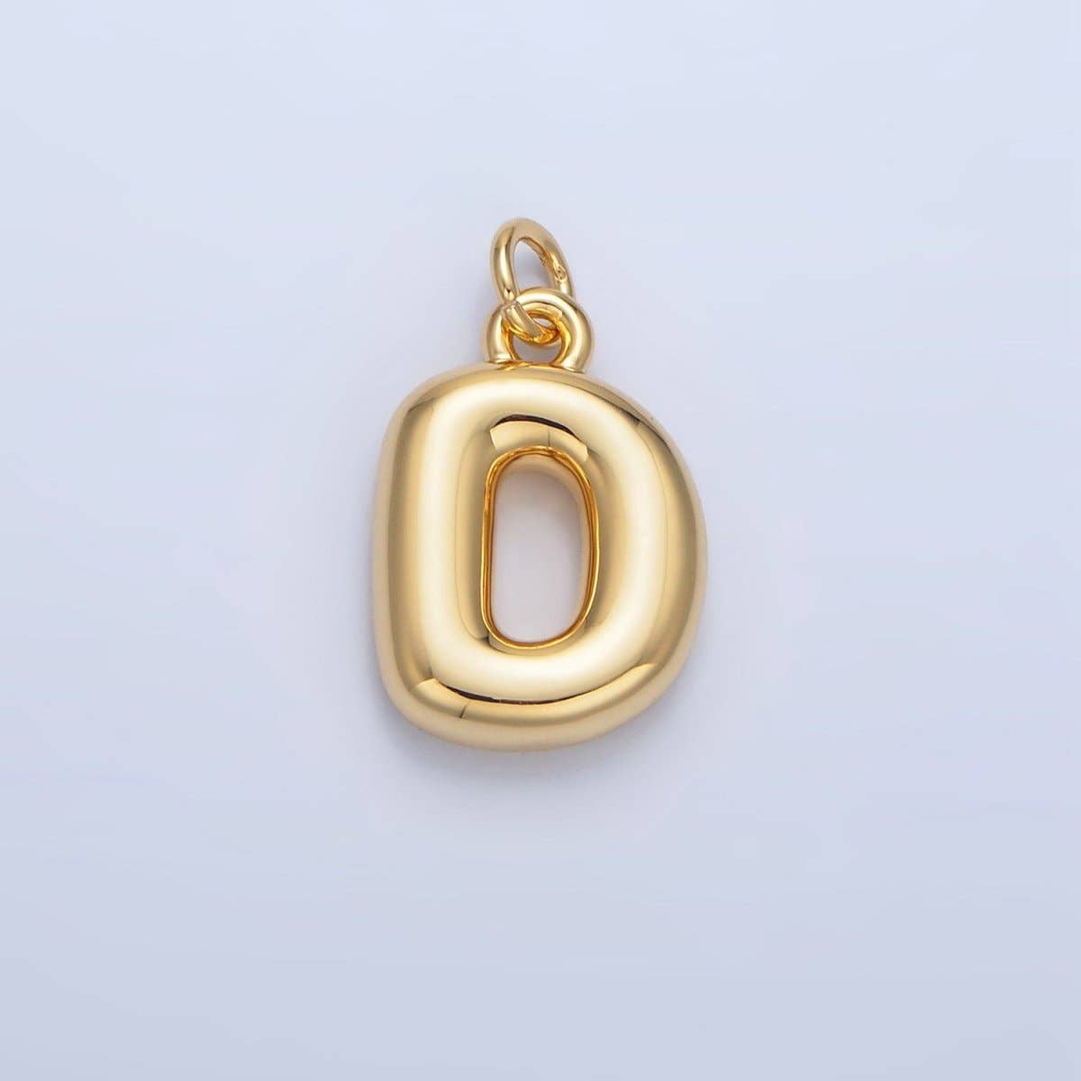 24K Gold Filled 17mm Initial Letter Chubby Balloon Charm | A1513 - A1525: Letter C