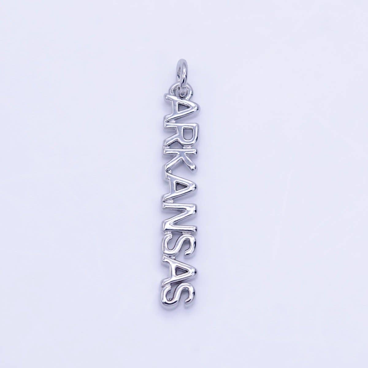 16K Gold Filled USA City States Script Tag Charm in Gold & Silver | D814 - D823: Gold / California