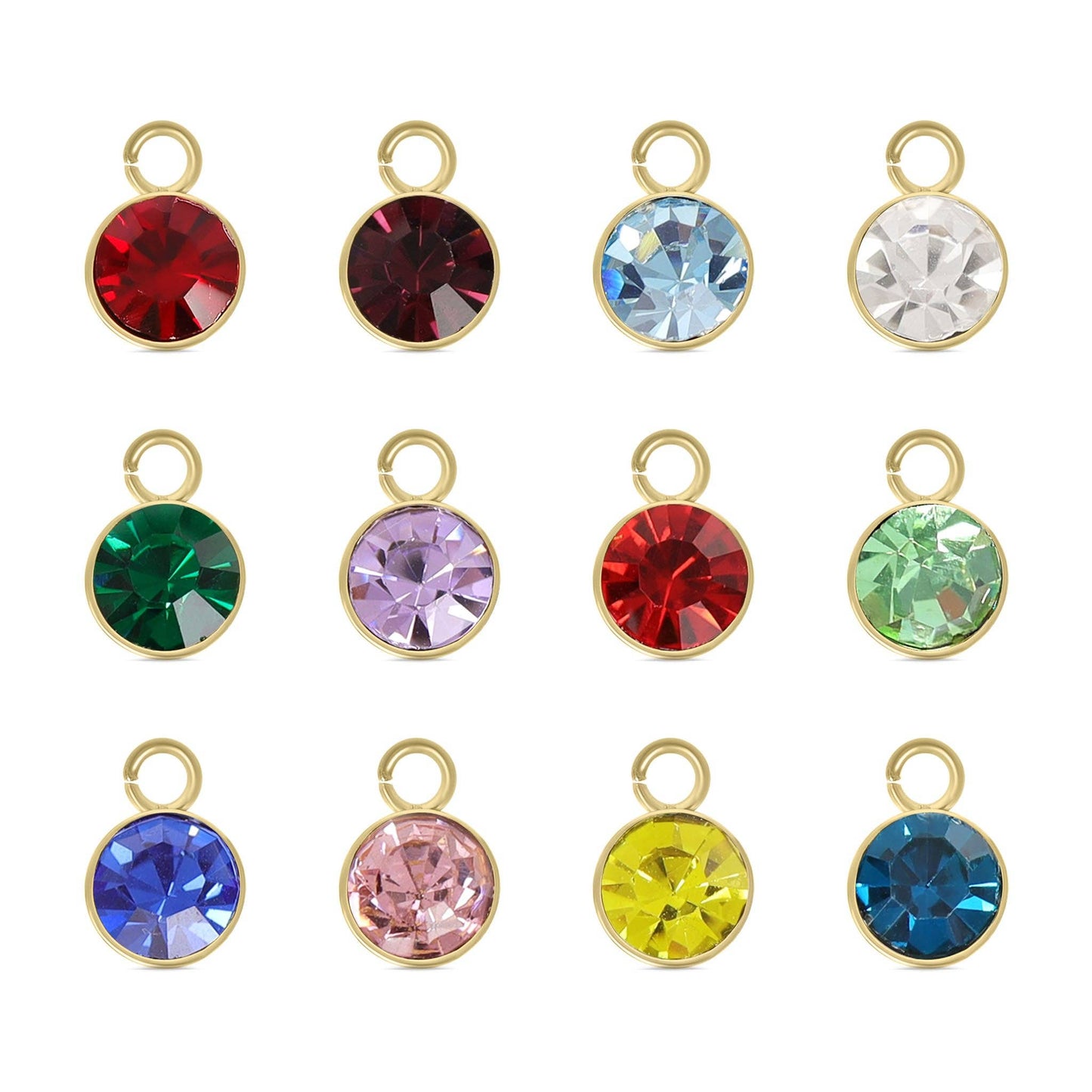 933 18K Gold PVD Cubic Zirconia Birthstone Charm: June/Alexandrite