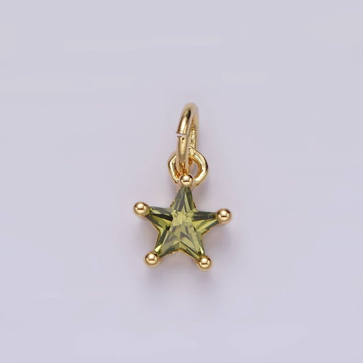 14K Gold Filled Celestial Star CZ Birthstone Personalized Add-On Charm | AG549 - AG560: Dark Blue