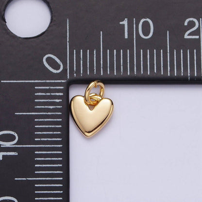 16K Gold Filled Heart Mini Add-On Charm in Gold & Silver | AC-1342 AC-1343: Silver