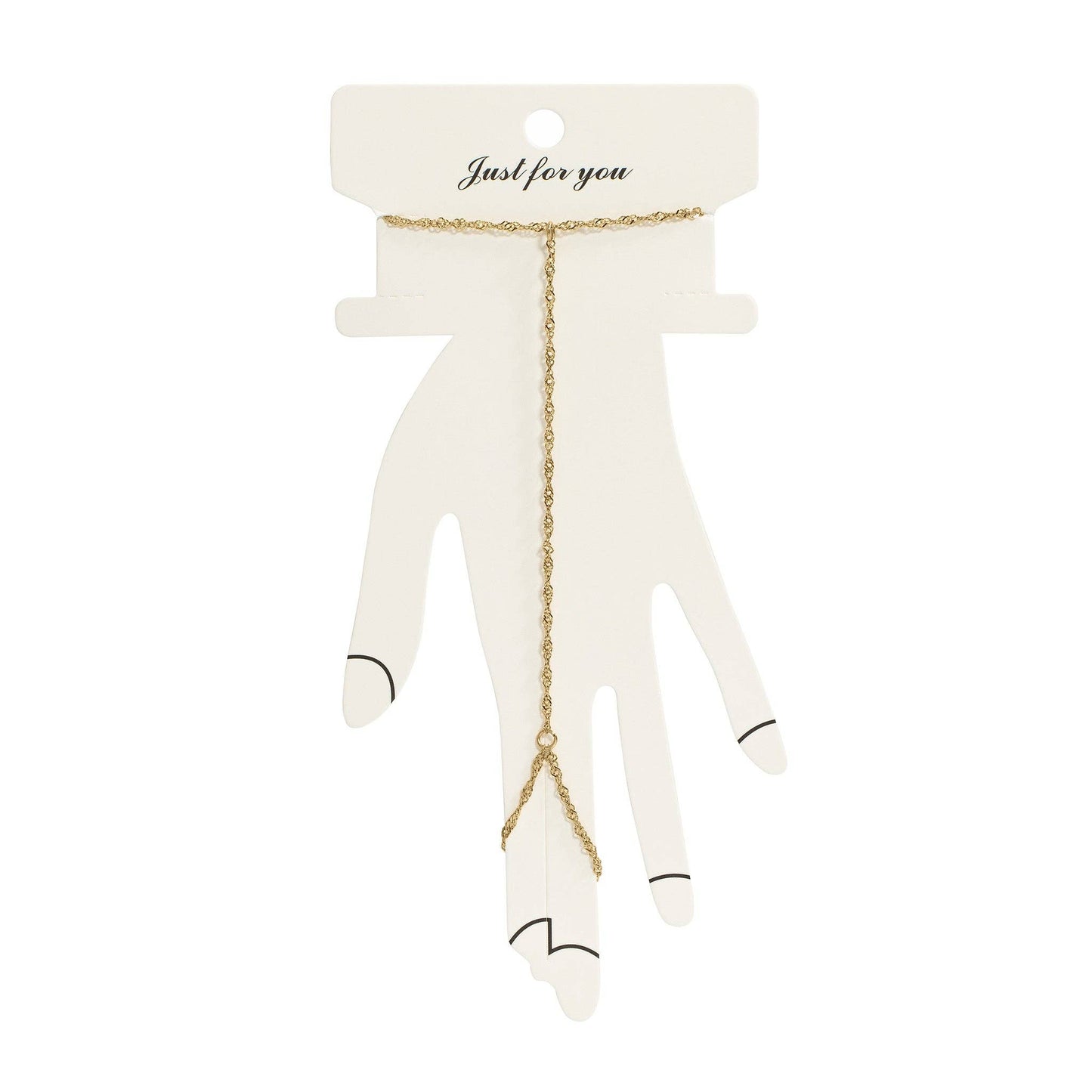 18K Gold PVD Stainless Steel Singapore Hand Chain: Stainless