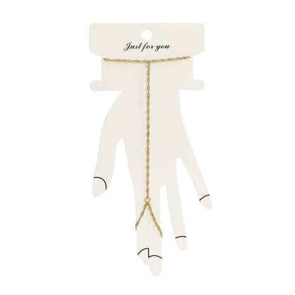 18K Gold PVD Stainless Steel Singapore Hand Chain: Gold
