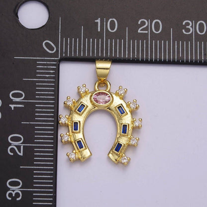 Gold Filled Horseshoe Charm Luck Horseshoe Pendant Necklace Bracelet Mini Horseshoe Pendant Lucky Jewelry Inspired J-427