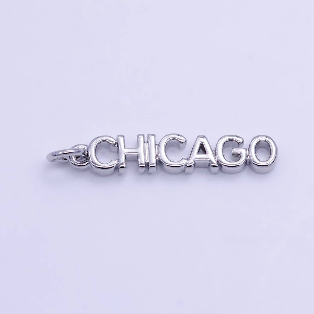 16K Gold Filled USA City States Script Tag Charm in Gold & Silver | D814 - D823: Gold / California