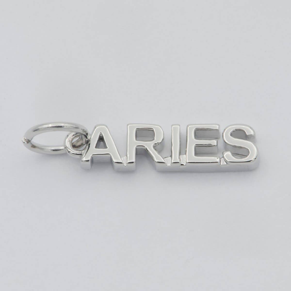Gold Filled Zodiac Sign Script Words Mini Charm in Gold & Silver | A-A1815-A-A1820 | A-A1839-A-A1844: Silver / All Set