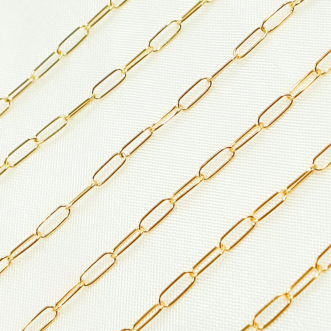 Permanent Jewelry  14k Gold Filled Smooth Paperclip Chain: 7in