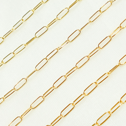 Permanent Jewelry  14k Gold Filled Smooth Paperclip Chain: 7in