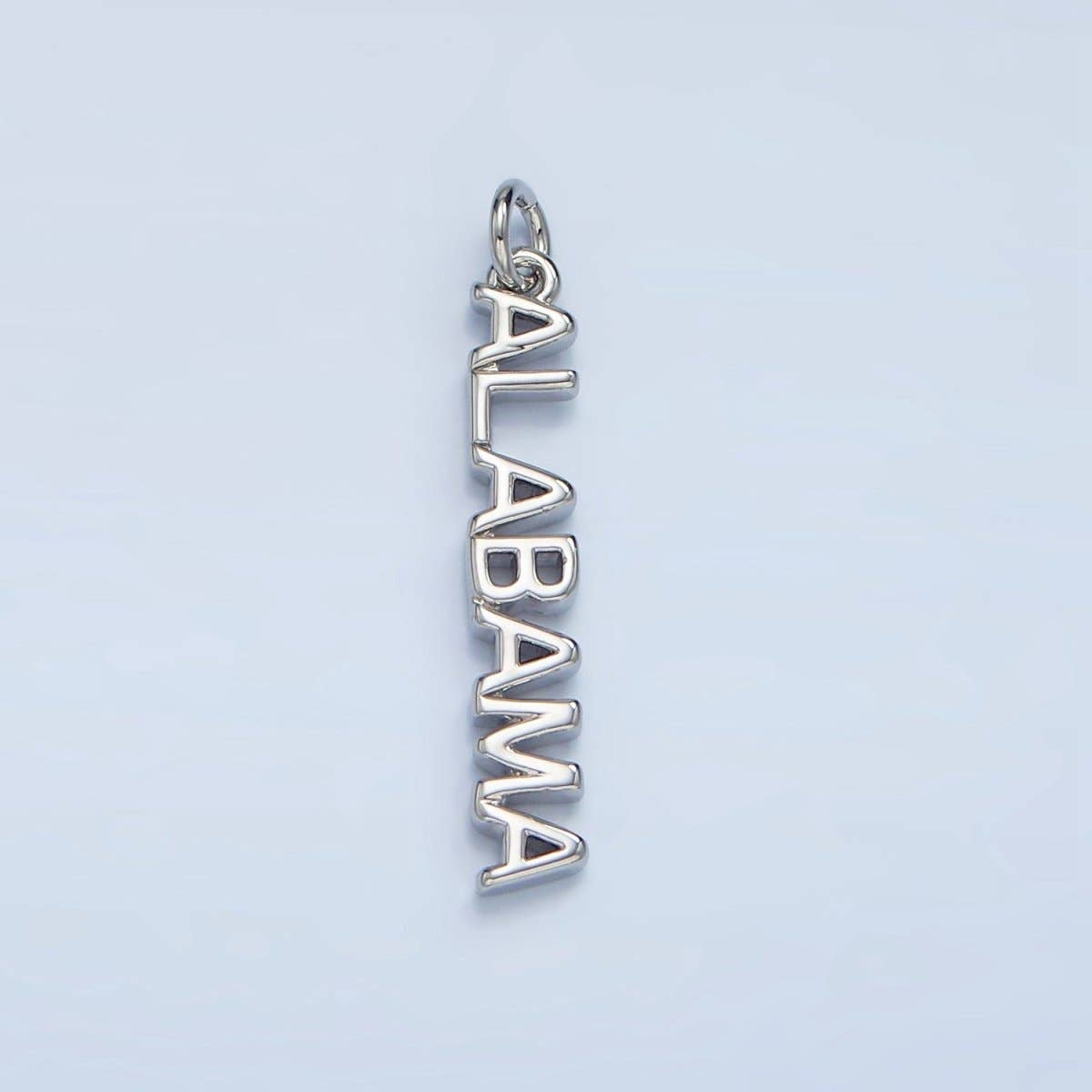 16K Gold Filled USA City States Script Tag Charm in Gold & Silver | D814 - D823: Gold / New York
