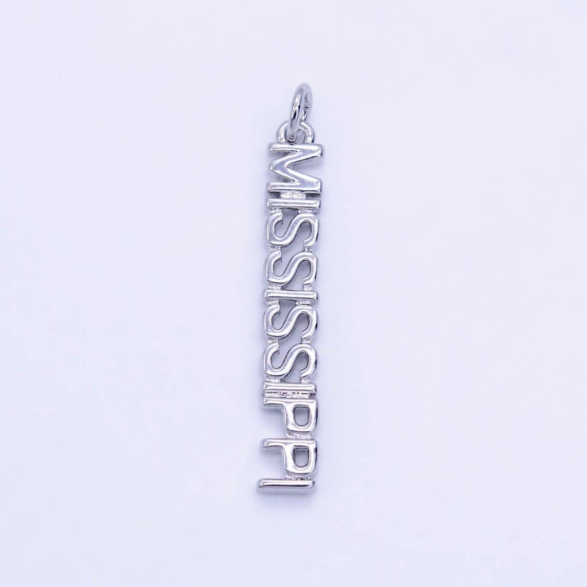 16K Gold Filled USA City States Script Tag Charm in Gold & Silver | D814 - D823: Gold / New York