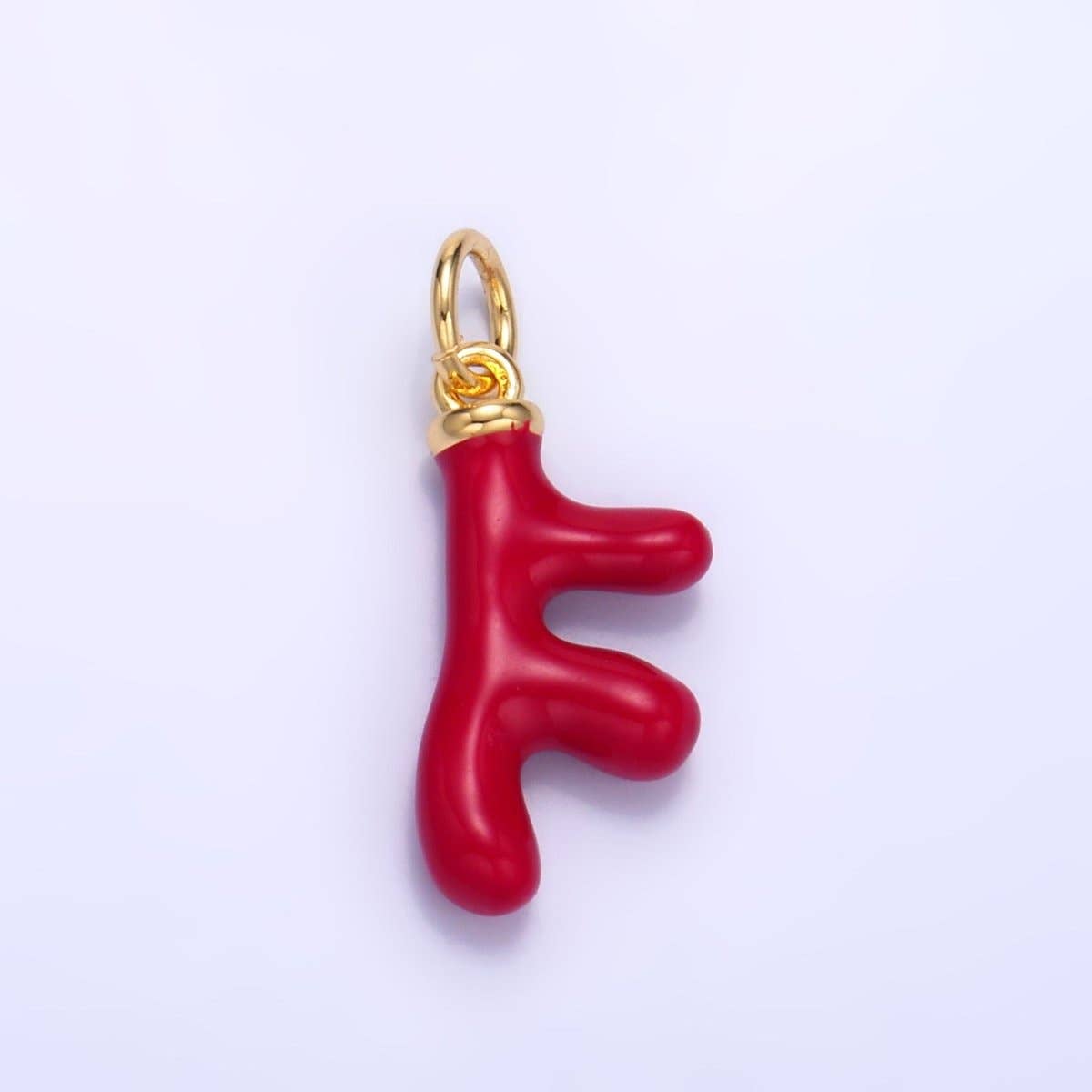 24K Gold Filled Red, White, Blue Enamel Coral Reef Sea Charm | W324 W440: Blue