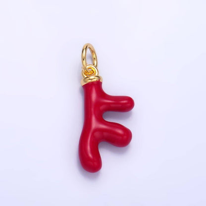 24K Gold Filled Red, White, Blue Enamel Coral Reef Sea Charm | W324 W440: Blue