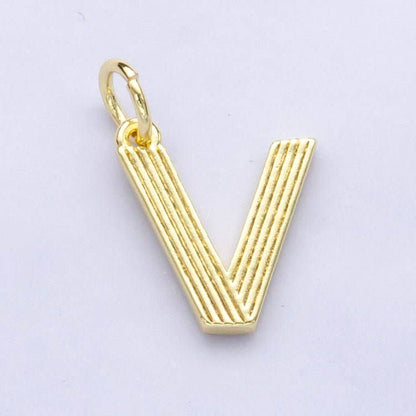 24K Gold Filled Groovy Disco Initial Letter Charm | A185 - A197: Letter C