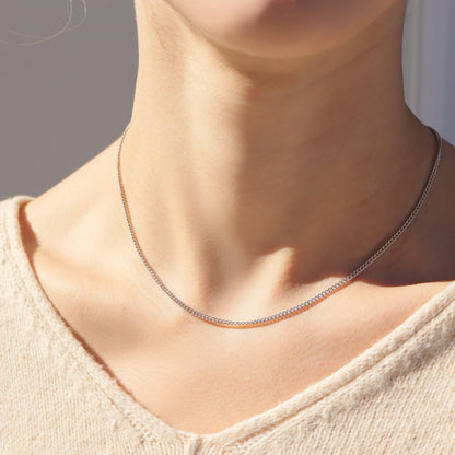 Stainless Steel Curb Chain Necklace: 18" / 4mm
