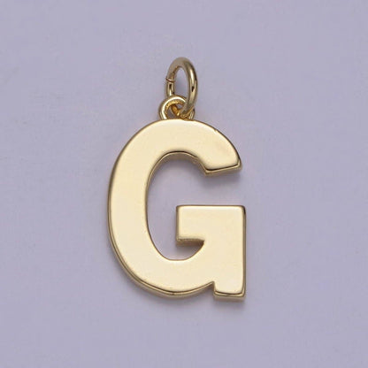 14k Gold Filled Minimalist Font Initial Letters Pendant Charm Wholesale Jewelry Supply A-703-A-715: All Initial