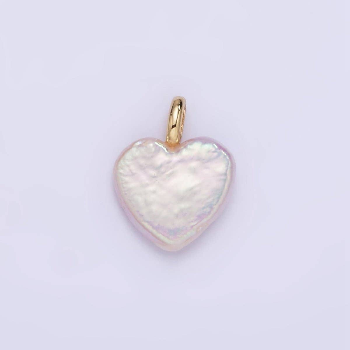 14K Gold Filled 16mm Freshwater Pearl Heart Pendant | P1855