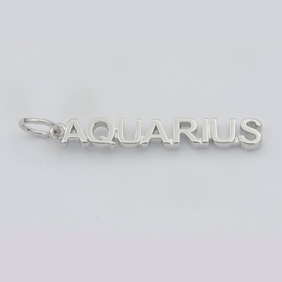 Gold Filled Zodiac Sign Script Words Mini Charm in Gold & Silver | A-A1815-A-A1820 | A-A1839-A-A1844: Silver / Taurus