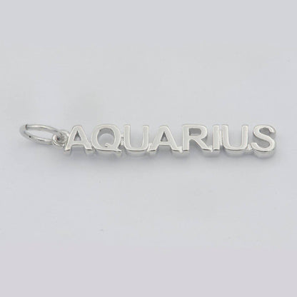 Gold Filled Zodiac Sign Script Words Mini Charm in Gold & Silver | A-A1815-A-A1820 | A-A1839-A-A1844: Silver / Scorpio