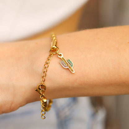 18K Gold PVD Western Charm Bar Charm Set (9pc): Gold