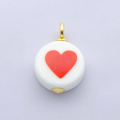 24K Gold Filled Nature Floral Mushroom Pet Sea Sell Ceramic Drop Charm: 21 Pink House