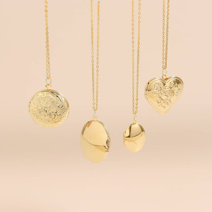 Small - 18K Gold PVD Stainless Steel Oval Locket: Stainless