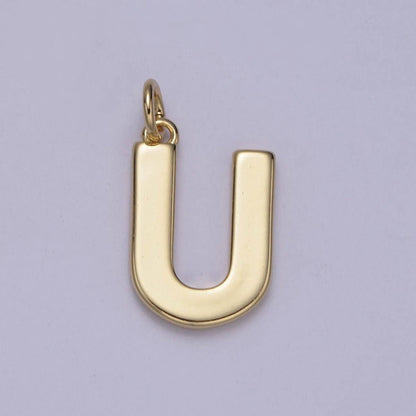 14k Gold Filled Minimalist Font Initial Letters Pendant Charm Wholesale Jewelry Supply A-703-A-715: All Initial