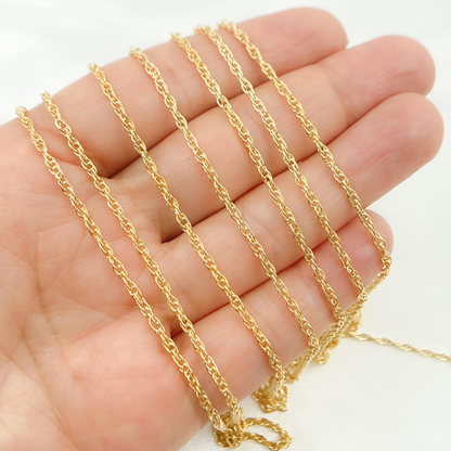 Permanent  Jewelry 14k Gold Filled Rope Chain.: 7in. / 1.1mm-2mm / Rope