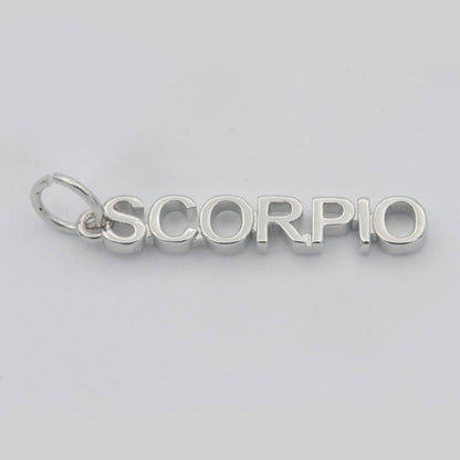 Gold Filled Zodiac Sign Script Words Mini Charm in Gold & Silver | A-A1815-A-A1820 | A-A1839-A-A1844: Gold / Aries