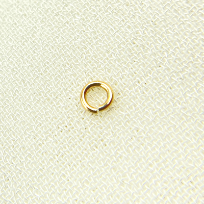 14K Solid Yellow Gold Open Jump Ring 24ga 2.5mm. MFT050DE25-14K: 2.5mm / 10 Pcs. / 24 Gauge
