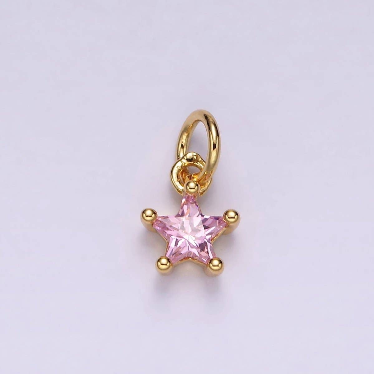 14K Gold Filled Celestial Star CZ Birthstone Personalized Add-On Charm | AG549 - AG560: Dark Blue