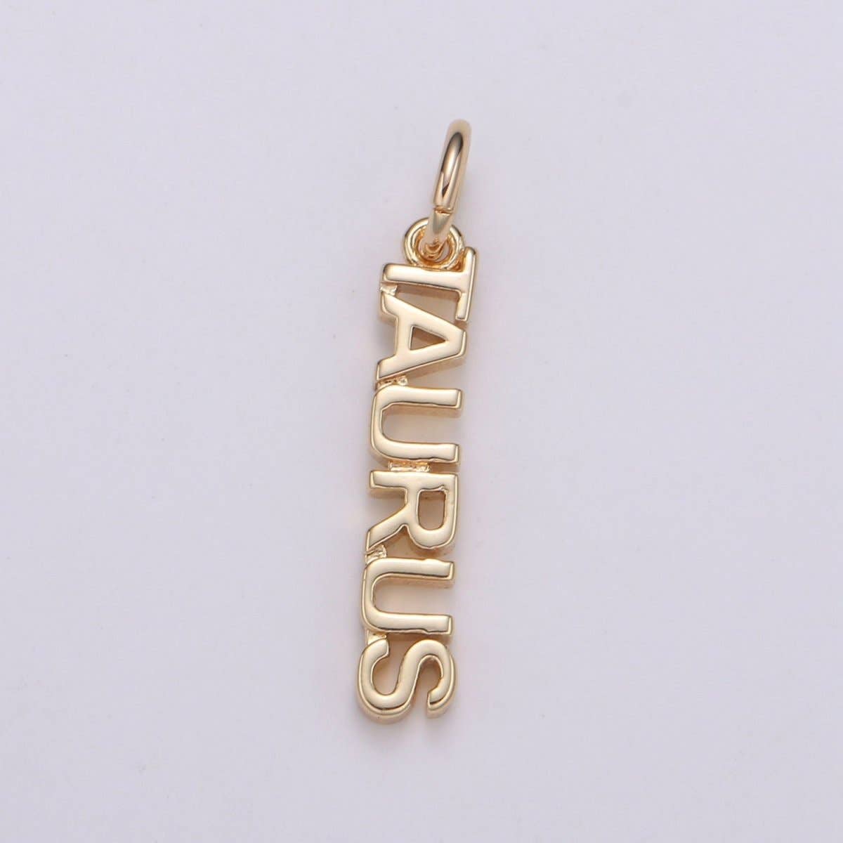 Gold Filled Zodiac Sign Script Words Mini Charm in Gold & Silver | A-A1815-A-A1820 | A-A1839-A-A1844: Gold / Scorpio