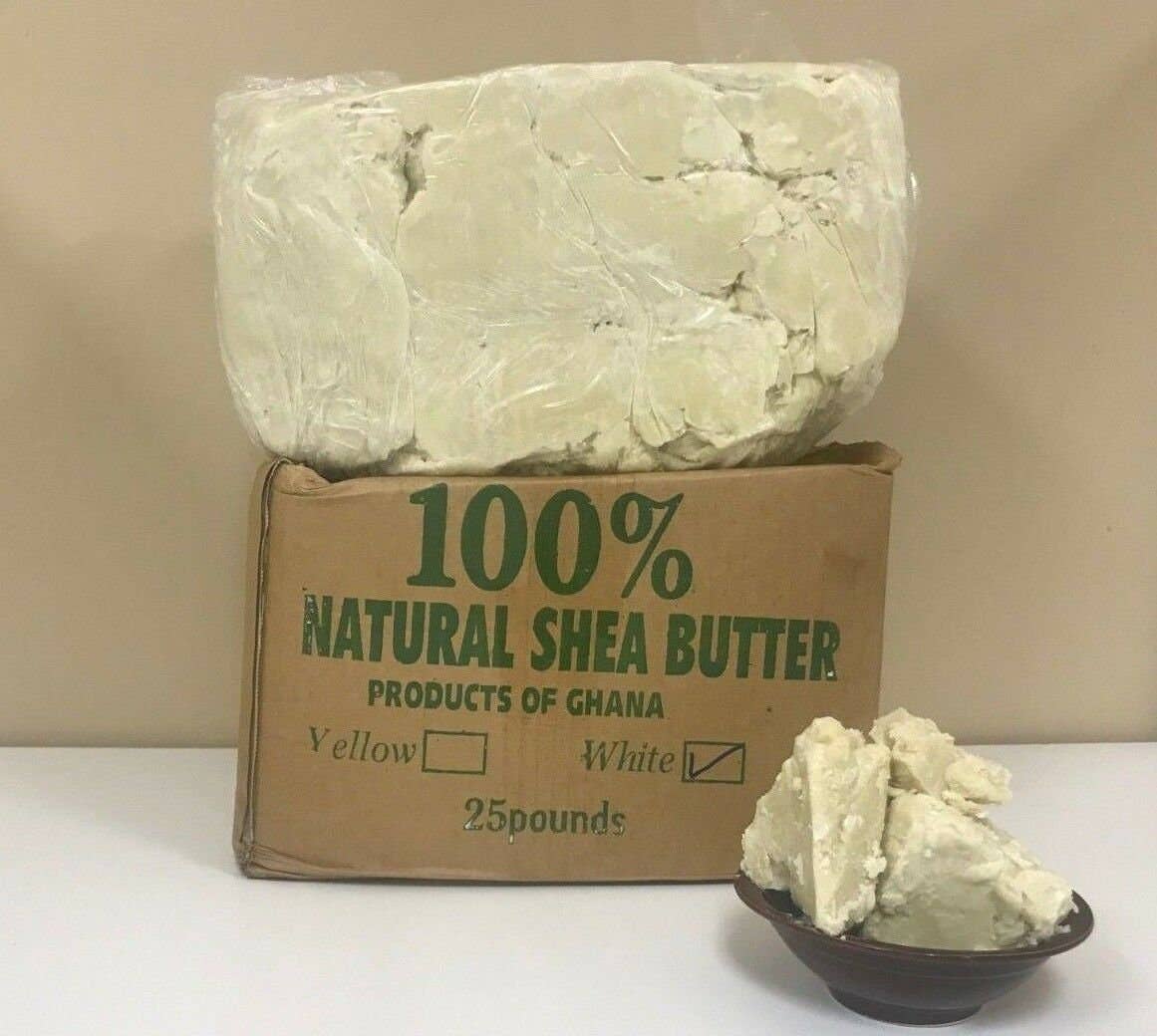 Raw African Shea Butter Unrefined Organic White/ivory 100% P: 50 Lbs.