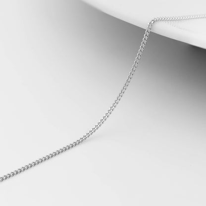 Stainless Steel Curb Chain Necklace: 18" / 4mm