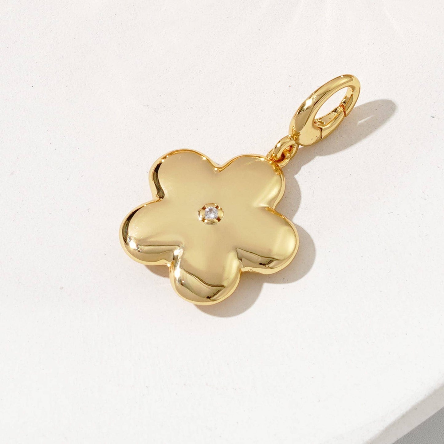Flower Bag Charm: Gold