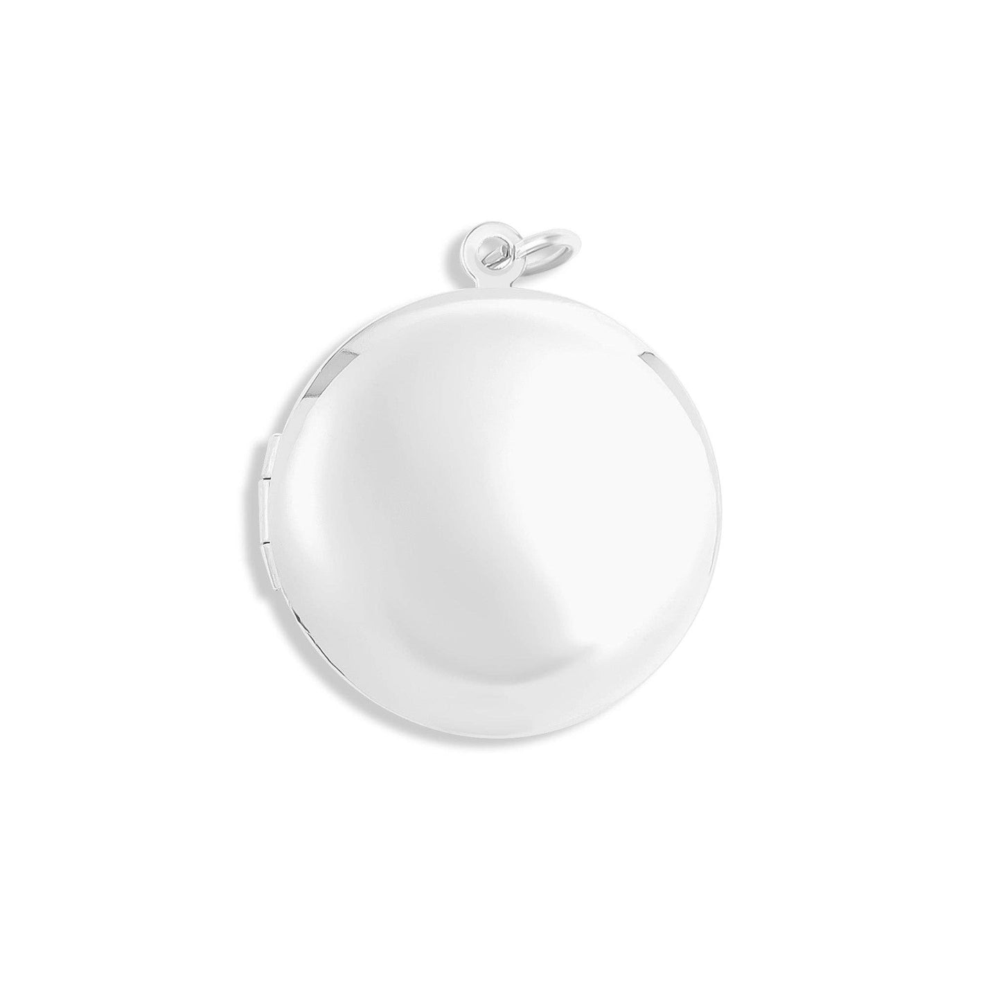 Large - 18K Gold PVD Stainless Steel Round Locket: Stainless