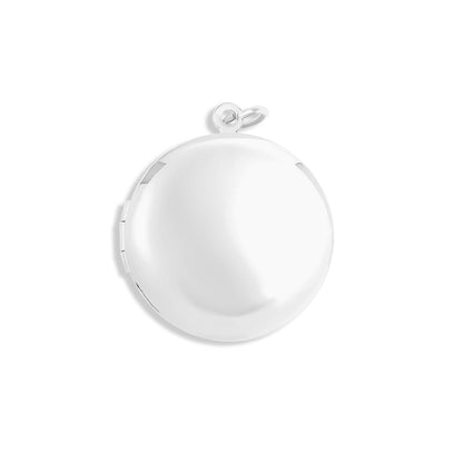 Large - 18K Gold PVD Stainless Steel Round Locket: Stainless