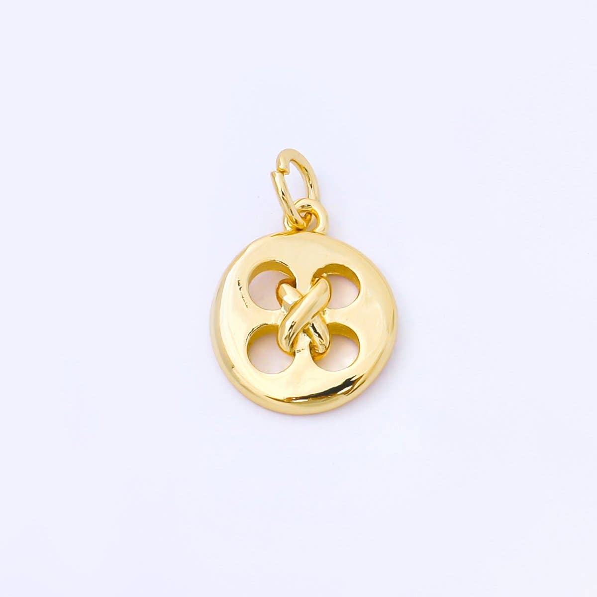 24K Gold Filled 11mm Clothes Buttons Charm in Gold & Silver | AF1549: GOLD