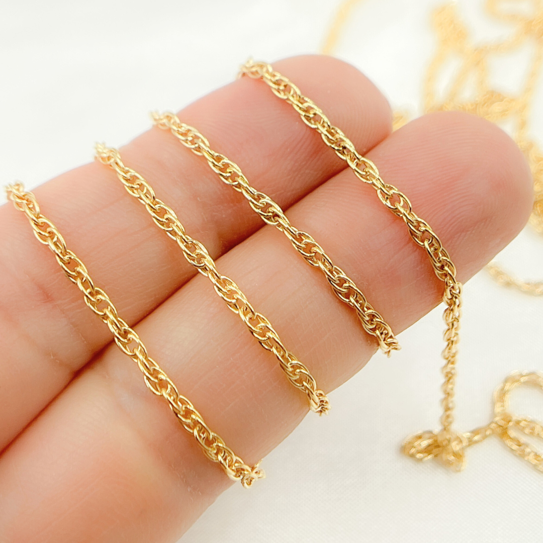Permanent  Jewelry 14k Gold Filled Rope Chain.: 7in. / 1.1mm-2mm / Rope