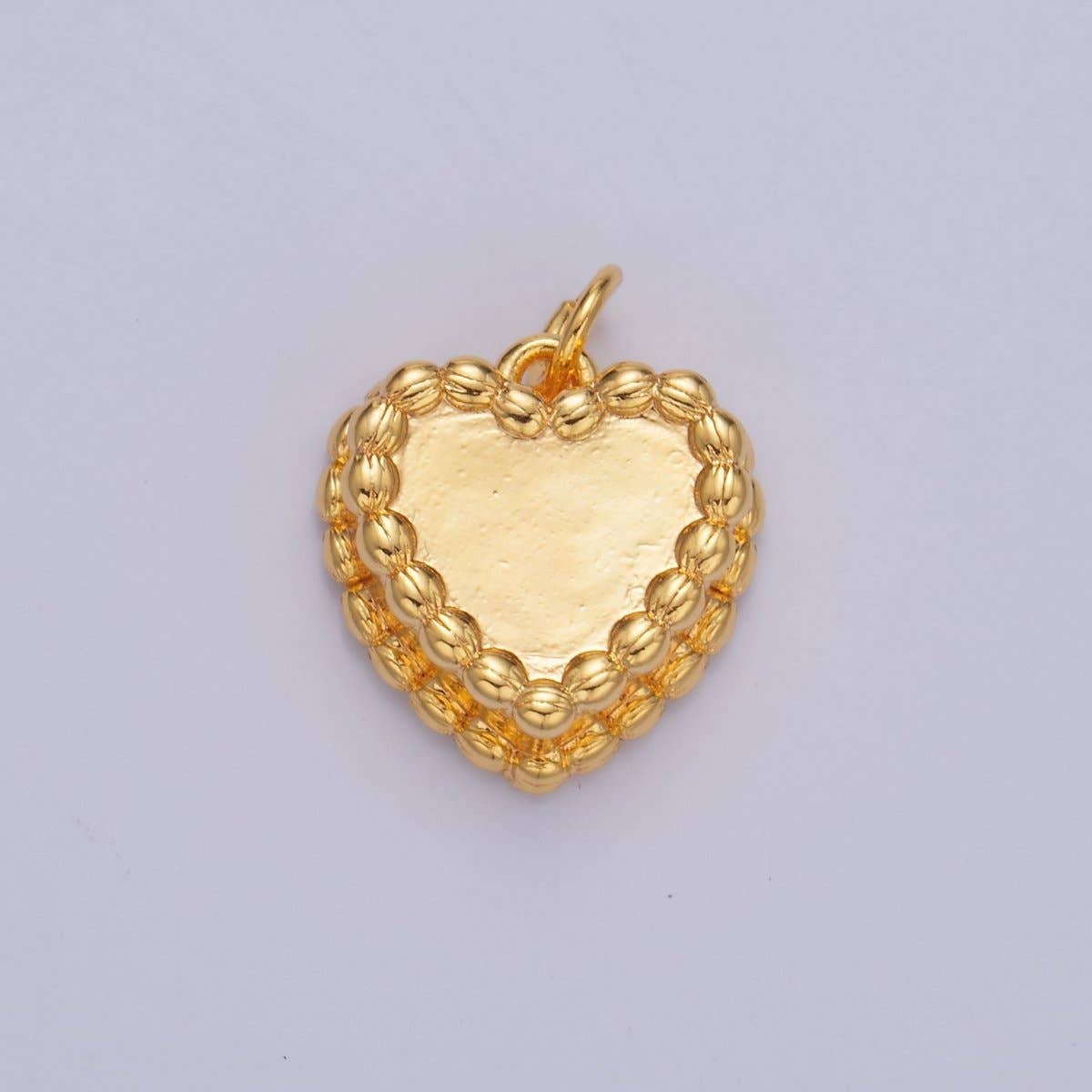24K Gold Filled Heart Cake Pastry Desert Multidimensional Charm in Gold & Silver | W413: Silver