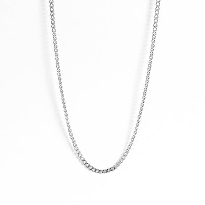 Stainless Steel Curb Chain Necklace: 18" / 4mm